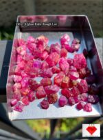 130 ct Afghan Ruby Rough Lot – Red Crystals with Natural Beauty & Form