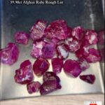 39.90ct Afghan Ruby Rough Lot – Red Crystals with Natural Beauty & Form