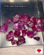 39.90ct Afghan Ruby Rough Lot – Red Crystals with Natural Beauty & Form