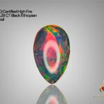 AIG Certified High Fire 24.28 CT Black Ethiopian Opal