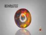 AIG Certified Full Fire 27.71 CT Black Ethiopian Opal