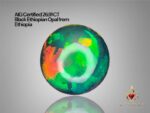 AIG Certified Beautiful Fire 26.91 CT Black Ethiopian Opal from Ethiopia