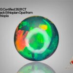 AIG Certified Beautiful Fire 26.91 CT Black Ethiopian Opal from Ethiopia