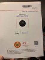 AIG Certified Beautiful Fire 26.91 CT Black Ethiopian Opal from Ethiopia - Image 8