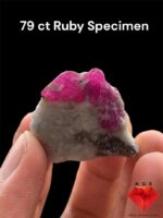 79 ct Beautiful Ruby Specimen from Afghanistan with some pyrite