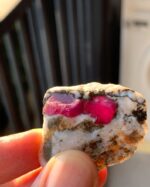 82 ct Natural Afghan Ruby Specimen – Alien-Like Twin Crystal - Image 6