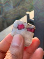 82 ct Natural Afghan Ruby Specimen – Alien-Like Twin Crystal - Image 8