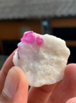 135 ct Natural Afghan Ruby Specimen – Aesthetic Crystal on White Matrix - Image 2