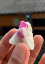 135 ct Natural Afghan Ruby Specimen – Aesthetic Crystal on White Matrix - Image 3