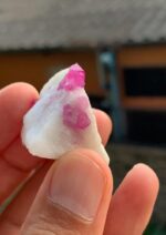 135 ct Natural Afghan Ruby Specimen – Aesthetic Crystal on White Matrix - Image 5