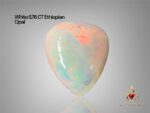 White Opal – 6.76 Carat Pear-Shaped Cabochon Gemstone