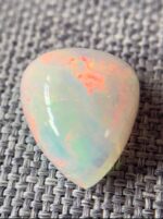 White Opal – 6.76 Carat Pear-Shaped Cabochon Gemstone - Image 9