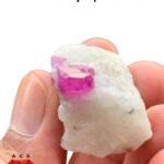 68 Carat Natural Afghan Ruby Crystal Specimen on Matrix