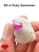 68 Carat Natural Afghan Ruby Crystal Specimen on Matrix