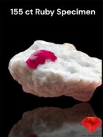 Red Transparent 155 ct Ruby Specimen from Afghanistan