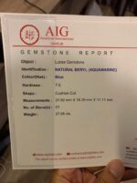AIG Certified 27.08 ct Aquamarine from Brazil - Image 3