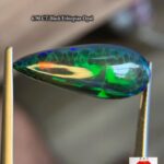 Black Opal – 6.90 Carat Pear-Shaped Cabochon Gemstone