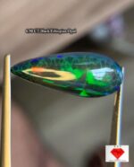 Black Opal – 6.90 Carat Pear-Shaped Cabochon Gemstone