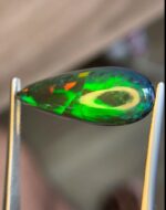 Black Opal – 6.90 Carat Pear-Shaped Cabochon Gemstone - Image 3