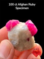 100 ct Afghan Ruby Specimen – Twin Crystal Beauty from Afghanistan
