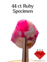 Beautiful Pinkish Red 44 ct Ruby Specimen from Afghanistan