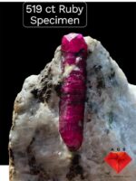 Red Crystal Ruby Specimen from Afghanistan 519 carat