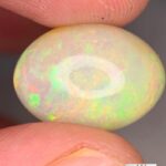 6.67 CT white Opal from Ethiopia  A Classic Cabochon Gemstone