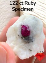 Transparent Red 122 ct Ruby Specimen from Afghanistan