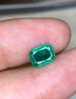 1.21 Carat Cushion Rectangle Emerald – Faceted Gemstone - Image 12