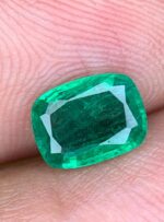 1.21 Carat Cushion Rectangle Emerald – Faceted Gemstone - Image 11