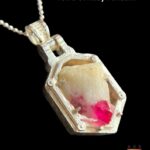 40.7 ct A rare Afghan ruby specimen preserved in silver