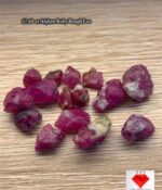 37.60 ct Afghan Ruby Rough Lot – Red Crystals with Natural Beauty & Form