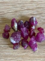 37.60 ct Afghan Ruby Rough Lot – Red Crystals with Natural Beauty & Form - Image 4