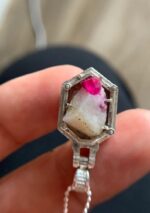 40.7 ct A rare Afghan ruby specimen preserved in silver - Image 10