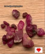 33.46ct Afghan Ruby Rough Lot – Red Crystals with Natural Beauty & Form