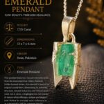 Luxury 17.15 Carat Natural Swat Emerald Crystal Pendant in Sterling Silver