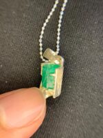 Luxury 17.15 Carat Natural Swat Emerald Crystal Pendant in Sterling Silver - Image 6