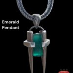 Luxury 35.85 Carat Natural Swat Emerald Crystal Pendant in Sterling Silver