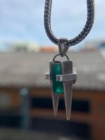 Luxury 35.85 Carat Natural Swat Emerald Crystal Pendant in Sterling Silver - Image 4