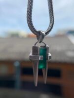 Luxury 35.85 Carat Natural Swat Emerald Crystal Pendant in Sterling Silver - Image 5