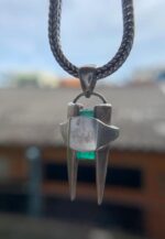 Luxury 35.85 Carat Natural Swat Emerald Crystal Pendant in Sterling Silver - Image 6
