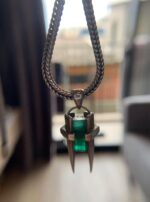 Luxury 35.85 Carat Natural Swat Emerald Crystal Pendant in Sterling Silver - Image 10
