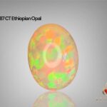 Good Fire 5.87 CT white Opal from Ethiopia