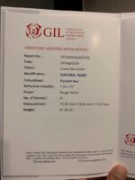 GIL Certified 41.35ct Afghan Ruby Rough  – Red Crystal - Image 16