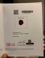 GIL Certified 41.35ct Afghan Ruby Rough  – Red Crystal - Image 17
