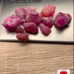 29.91ct Afghan Ruby Rough Lot – Red Crystals with Natural Beauty & Form