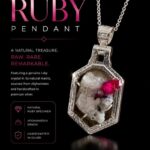 47.28 ct Luxury Ruby Specimen Pendant Preserved in Silver