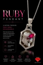 47.28 ct Luxury Ruby Specimen Pendant Preserved in Silver