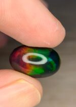 6.11 CT Black Ethiopian Opal Oval Cabochon Gemstone - Image 8
