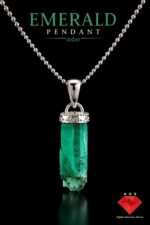 Luxury 31.15 Carat Natural Swat Emerald Crystal Pendant in Sterling Silver